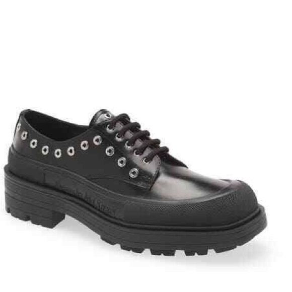 Alexander McQueen Other - Alexander McQueen Studded Grommet Lace-Up Brogues Shoes 40E